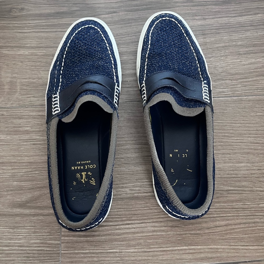 Cole Haan Men's Navy and Gray Loafers